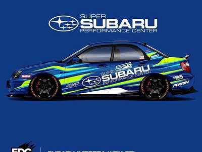 Subaru Impreza WRX STI race car art