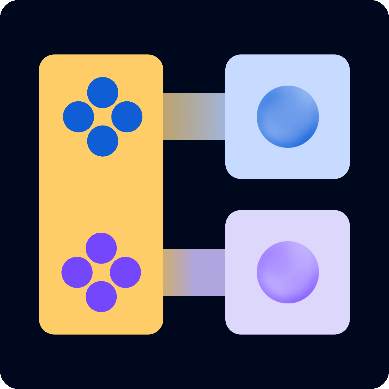 Sync data to every tool animation data flat gradient nodes pipelines process transfer