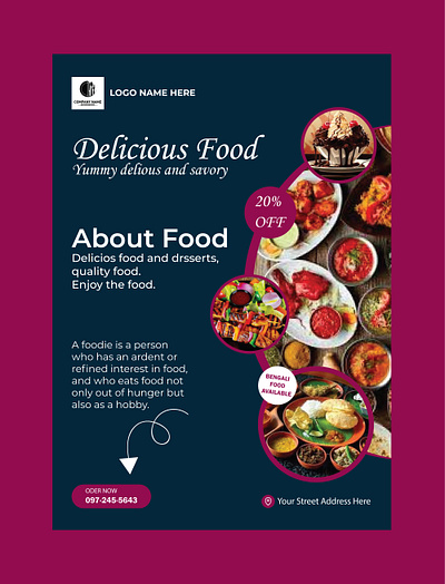 Flyer Design ai flyer flyer design food food flyer design illustrator restaurant flyer design