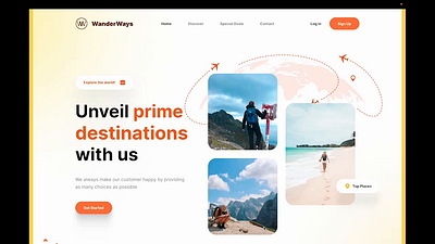 Travel website UI branding design ui website