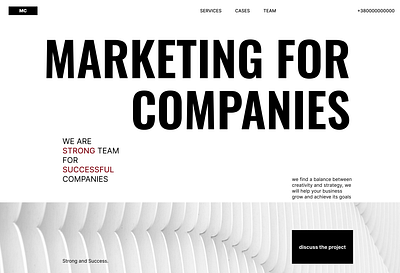 Marketing agency landing marketing ui ux web design