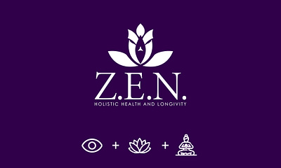 Z.E.N health center logo 99 designs brand logo branding business logo design eye eye logo flower logo graphic design healthcare logo logo logomark logotype lotus medical minimal modern unique yoga yoga logo