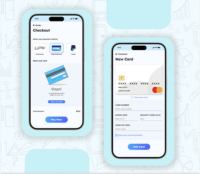 Card Checkout UI branding design ui