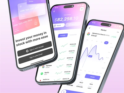 Capitol App: Trading elegance in the stock market app clean finance invest app market purpple stock trade ui ux