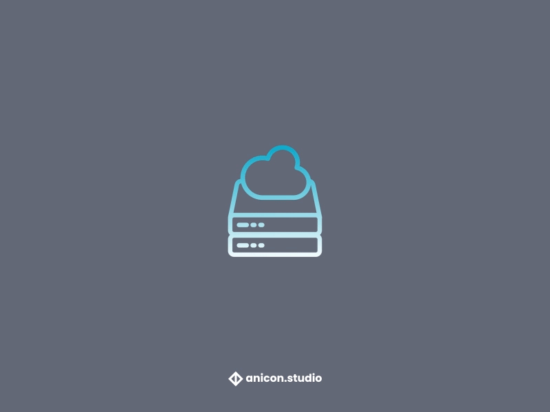 Cloud Storage icon anicon animated logo business cloud design graphic design icon illustration json lottie motion graphics ui