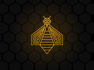 buzz bee bumble bee graphic design honeycomb icon illustration mark