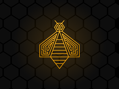 buzz bee bumble bee graphic design honeycomb icon illustration mark