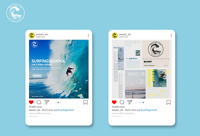 Waves on ad brand identity branding design graphic design graphics illustration instagram logo poster social media typography ui ux vector web design