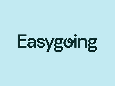 Easygoing branding ligature logo logo design loop typography wordmark