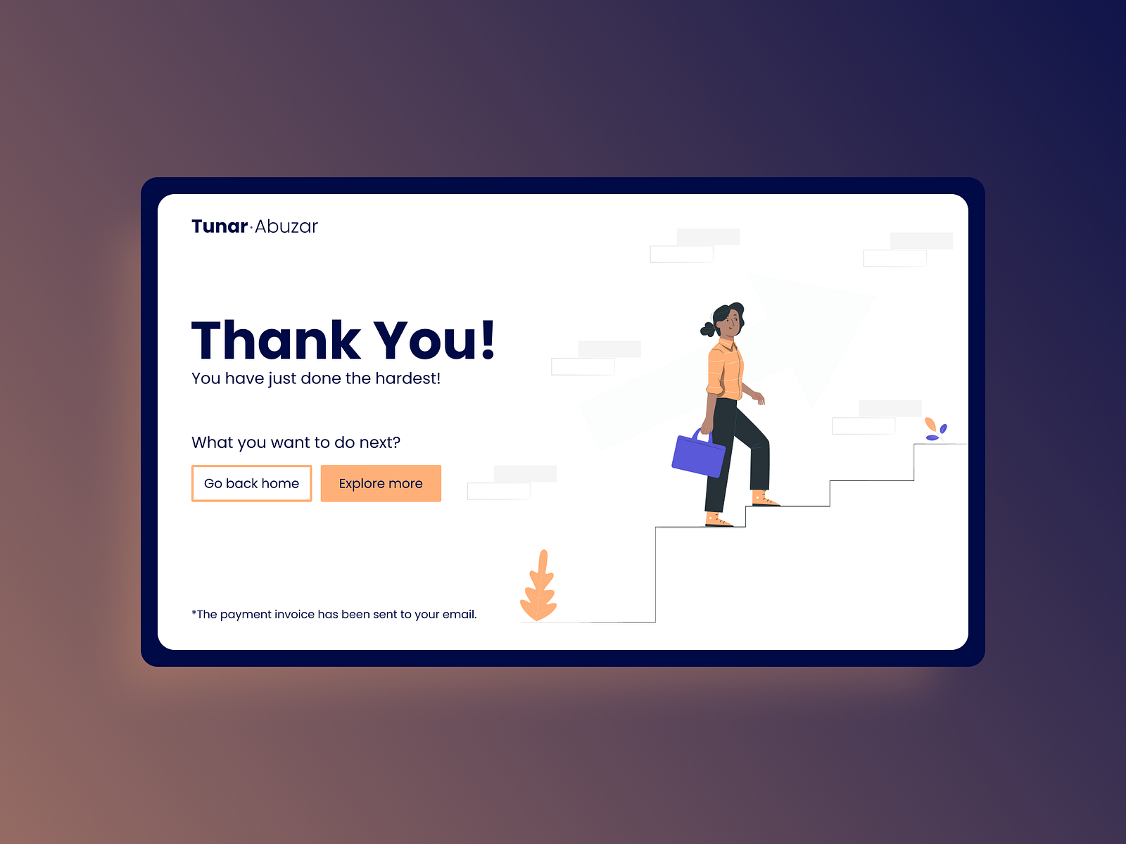 Success Page Desgin by Tunar Abuzar on Dribbble