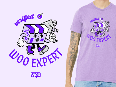 Automattic WooExpert t-shirt branding design ecommerce illustration mascot shop swag tshirt typography