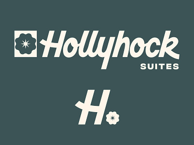 Hollyhock Lettered Logo (Unused) branding flower handlettered hollyhock lettering logo