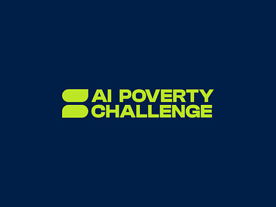 AI Poverty Challenge — Logo Concept 1 ai bold branding challenge conversation curve foundation logo neon poverty round