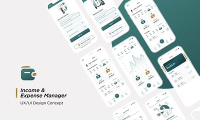 Project: Income Expense Manager - UI/UX Design for an Intuitive animation brochure brochure design design icon illustration logo logodesign logos ui