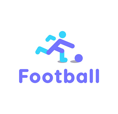 Logo concept for kids Football club. F + player branding design football game graphic design icon logo player run sport symbol