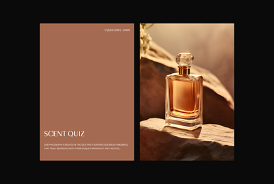 Scent Quiz elegant perfume web design webdesign