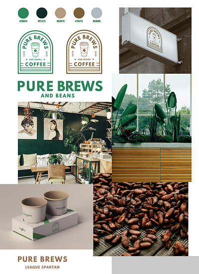 Pure Brews and Beans - Moodboard / Brand Identity 3d ad brand identity branding design graphic design graphics illustration logo photography ui vector