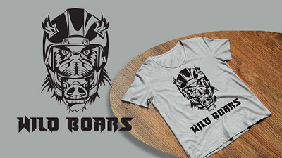 T-shirt design, wild boars design football team graphic design illustration t shirt design vector wild boars