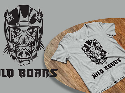 T-shirt design, wild boars design football team graphic design illustration t shirt design vector wild boars