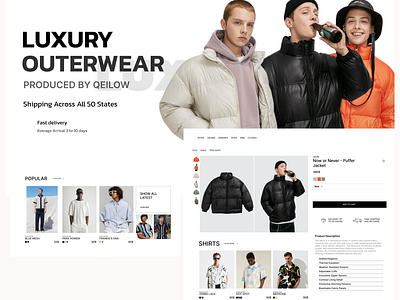 Wholesale Clothing Brand - Produced By Qeilow Development branding ui