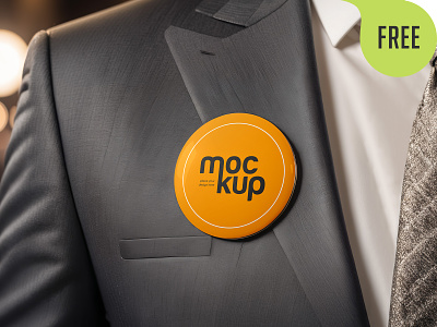 Free Pin Button Mockup. AI Generated accessories advertising badge brooch button campaign emblem free freebie identity insignia logo marketing mockup pin promotion tag voice volunteer vote