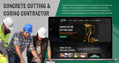 Website Design - Concrete Cutting - Drilling - Scanning branding graphic design ui