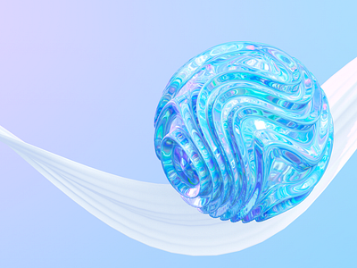 Wave Sphere 3d blender blue branding graphic design header responsive sphere spline uiux web website weve