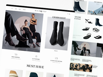 Fashion Website Design digital mall ecommerce fashion fashion website online store shoes shop shopping uiux web design