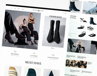 Fashion Website Design digital mall ecommerce fashion fashion website online store shoes shop shopping uiux web design