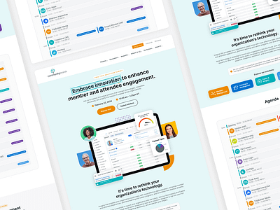 Community Brands A&E Webinar Landing Page agenda design branding community brands design figma homepage illustration landing page ui ui design web design webinar