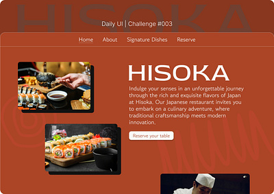 #003 | Landing Page challenge daily ui japanese restaurant landing page restaurant ui ux website