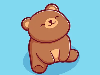 Friendly bear adobe illustrator animal animals bear cartoon cartoon bear character character illustrator cute animals cute bear cute cartoon flat illustration illustraion illustration