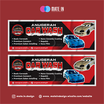 Banner Design Anugerah Car Wash banner design banners brand identity branding brochure design graphic design illustration logo logo design vector