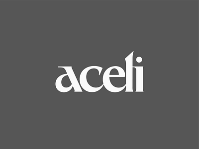 Aceli Logo Concept 2d app book brand branding classic design editorial graphic graphic design gray identity image logo logo design logotype type visual visual identity white