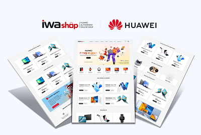 website ecommerce - Huawei authorized online shop branding design mobile ui ux