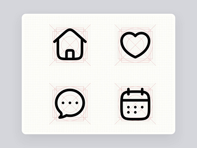 Drawing essential icons in seconds 🖤 🪄 in Figma calendar drawing figma tutorial home icon icon design icon drawing icons illustration love message vector