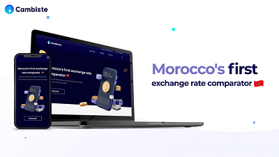 Exchange rate comparator 3d app bank branding casablanca design mobile money ui ux