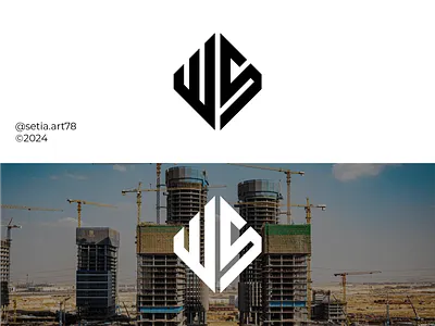 Letter WS Monogram Logo abstract brand branding concept logo design elegant graphic design identity illustration letter ws lettering logo logomarca logomark mark monogram typography vector ws