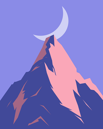 Dreamy Mountaintop Illustration abstract dreamy illustration landscape landscape illustration minimalist mountaintop