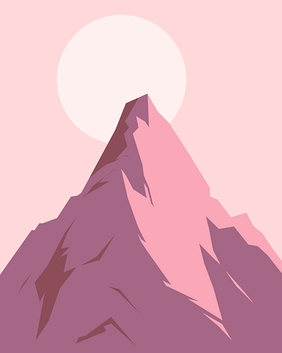 Dreamy Mountaintop Illustration abstract dreamy illustration landscape illustration minimalist mountaintop