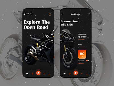 Revolutionizing the Ride Bike App android app app design bike bike app bold design interface mobile popular shot sport time ui uidesign visual
