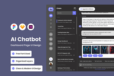 ChitCat - AI Chatbot Dashboard V2 application apps chat design layout ui ux website