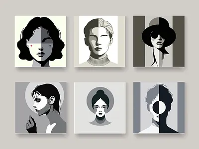 Abstract art poster. 2 art black design flat graphic design illustrator pop vector