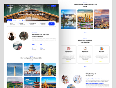 Travel Web Landing Page design landingpage touring travel ui ux