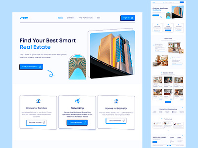 Real Estate Website UI/UX abu hasan airbnb apartment architecture branding building buraq lab clean header home housing landing page design properties property real estate residence ui ux web website