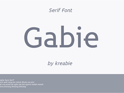 GABIE - FONT cool design font minimalist modern monogram sans serif sansserif simple simple font