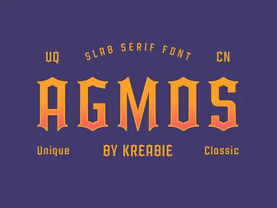 AGMOS - FONT beauty font branding classic font cool design font illustration minimalist modern monogram simple slab serif sohpisticated ui vintage font