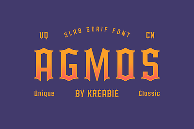 AGMOS - FONT beauty font branding classic font cool design font illustration minimalist modern monogram simple slab serif sohpisticated ui vintage font