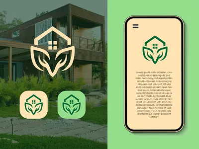 Eco Home Logo - Up For Sale! branding eco home logo eco luxe lodge eco retreat branding eco retreat logo environmental living green hospitality holiday home logo icon identity logo logodesign minimal logo nature inspired organic home organic oasis real estate logo