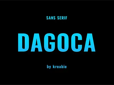 DAGOCA - FONT branding cool design font gym heavy illustration minimalist modern monogram sans serif simple sport font strong strong font tall font ui vintage